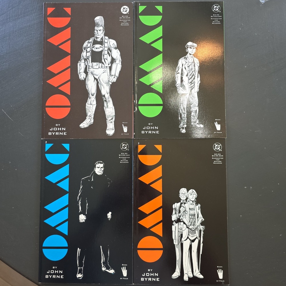 DC Comics OMAC One Man Army Corps 1-4 Complete Set John Byrne 1991 First Print